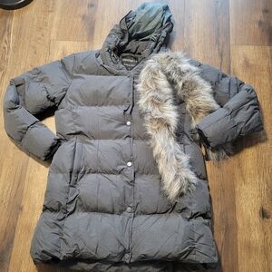 CREATMO US Womens Puffed Gray Insulated Winter Jacket Size Large Zip Up